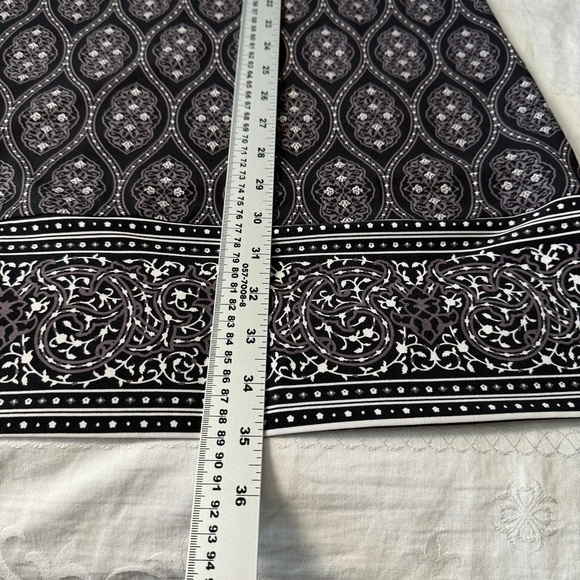 Magnolia Grace Black/Gray Geometric Sleeveless Midi Dress Small Embroidered Trim - Picture 10 of 14